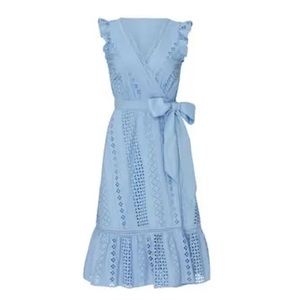 J.Crew Allover eyelet wrap dress